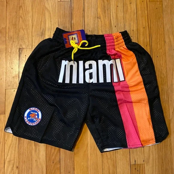 Miami heat throwback just Don Fully stitched Size M